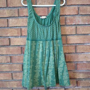 Green Babydoll Tank Top